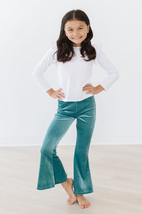 aquamarine-ribbed-velvet-bells Mila & Rose at Sophia's Style--12-24M--2